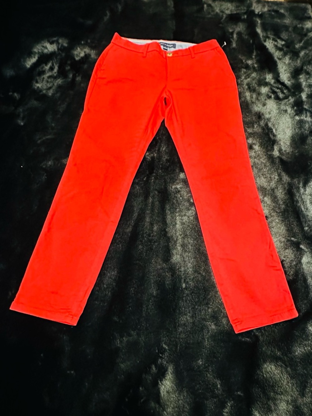Tommy Hilfiger Red Slim Fit Pants Size 2 | Stretch Cotton | Classic Tailored